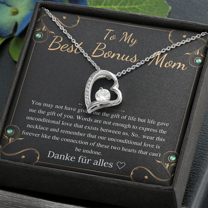 Step Mom Gift,Step Mom Birthday Gift for Stepmom Gift,Stepmother Gift Stepmom Necklace,Gifts for Stepmom,Christmas Gift,Heart Necklace #0467 Danke für alles ♡