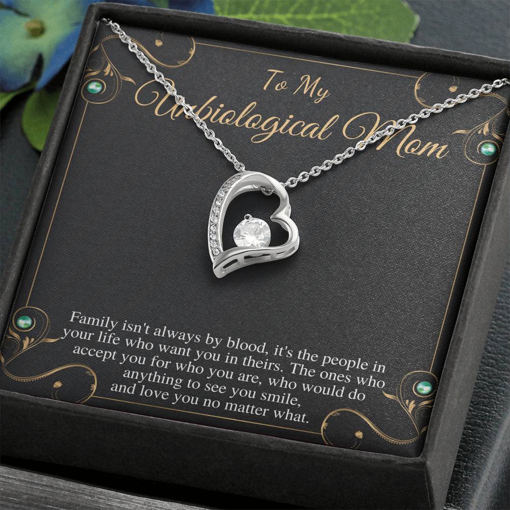 To My Unbiological Mom Gift, Mother's Day Gift Necklace, Mother Daughter Gift, Gift for Bonus Mom, Stepmom, Unbiological Mom Birthday #0524
