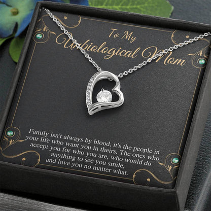 To My Unbiological Mom Gift, Mother's Day Gift Necklace, Mother Daughter Gift, Gift for Bonus Mom, Stepmom, Unbiological Mom Birthday #0524