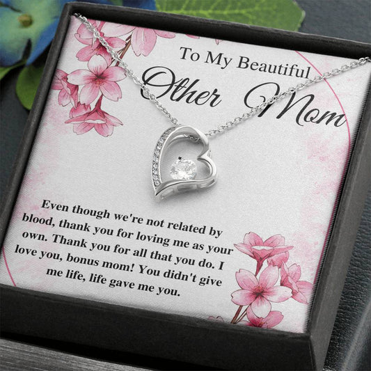 Other Mom Gift for Step Mother Gift from Bride, step mom gift for stepmom necklace,step mom wedding gift,Other Mom Birthday Gift,Heart #0507