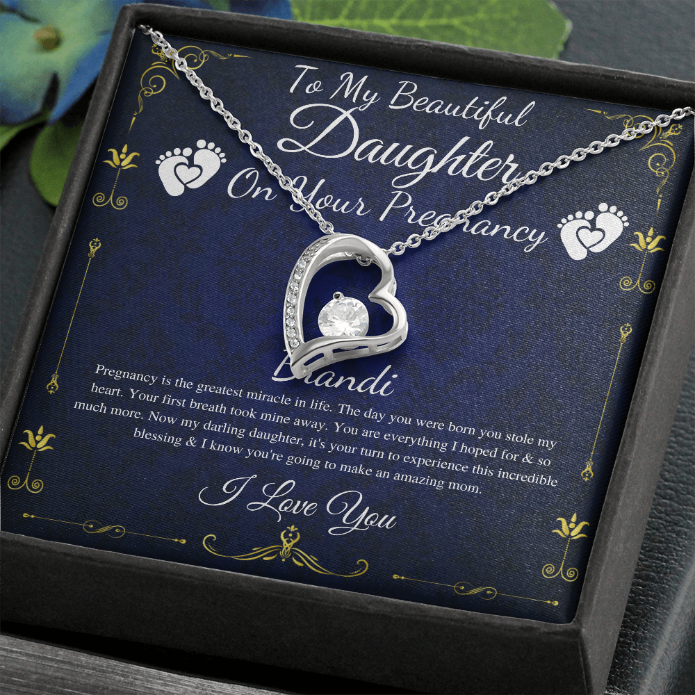 Daughter Pregnancy Gift for Daughter Baby Shower Gift for Mom to be Gift for Expecting Mom Gift Pregnant Daughter Gift from Mom, Heart #0212 Brandi