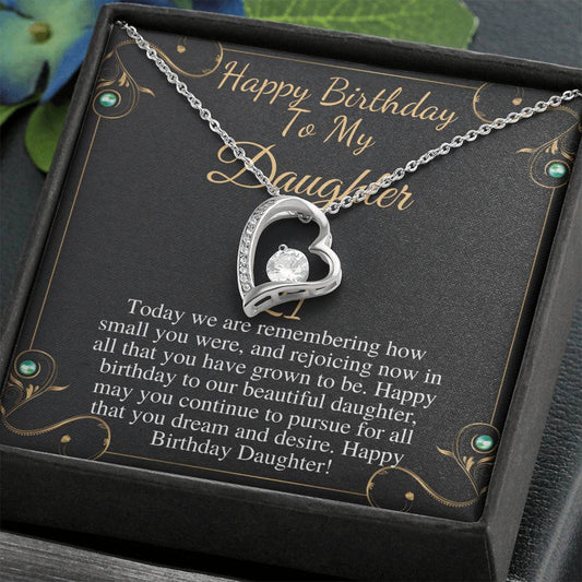 21st Birthday Gift for Daughter - Happy 21st Birthday - Necklace for Daughter Birthday - Gifts for 21st birthday From Mom, From Dad #0715