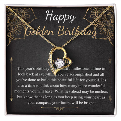 Golden Birthday Gift Necklace, Happy Golden Birthday, Personalized Birthday Gift,Meaningful Birthday Gift for Her,Custom Birthday Gift Cynthia