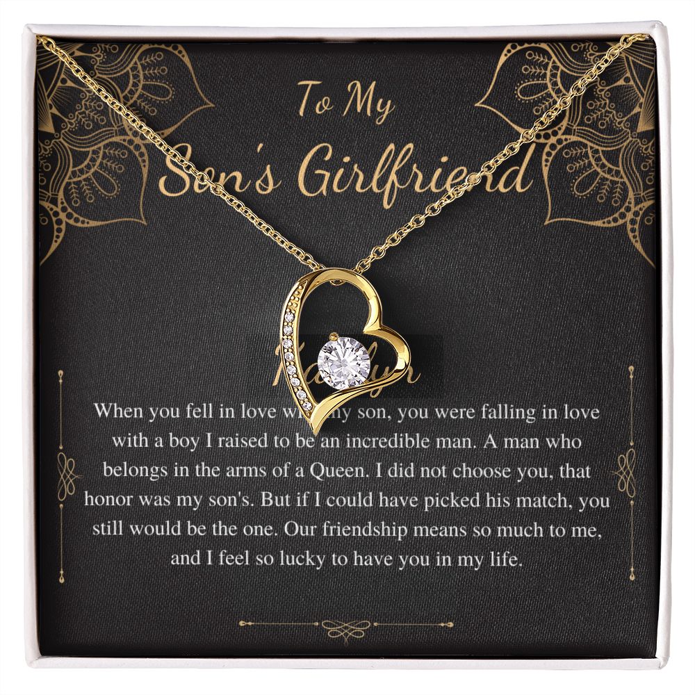 To My Son's Girlfriend Necklace, Son's Girlfriend Christmas Gift, Sons Girlfriend Gift, Gift For Son's Girlfriend, Birthday Gift #0530 kaitlyn