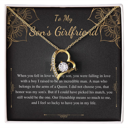 To My Son's Girlfriend Necklace, Son's Girlfriend Christmas Gift, Sons Girlfriend Gift, Gift For Son's Girlfriend, Birthday Gift #0530 kaitlyn