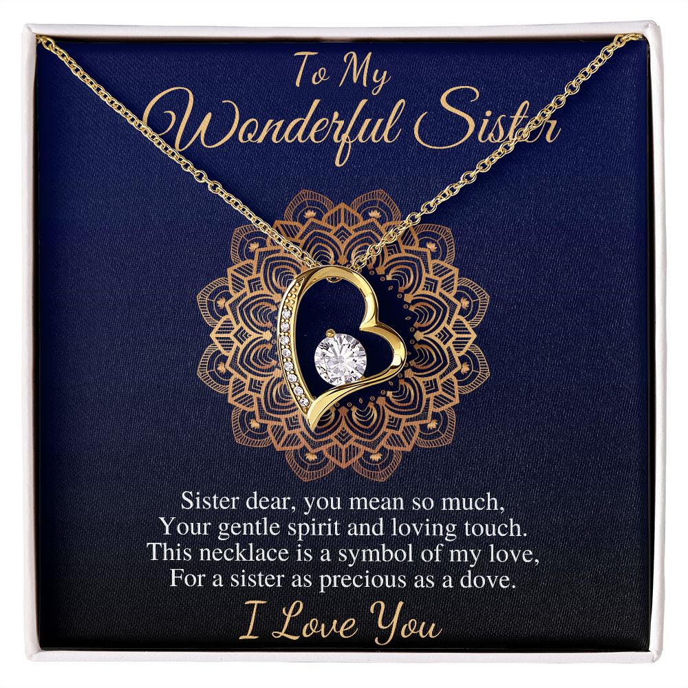 To My Wonderful Sister Necklace
