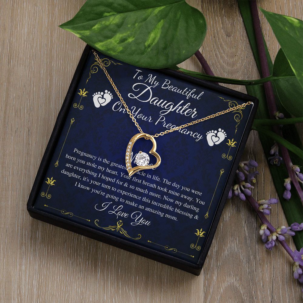 Daughter Pregnancy Gift for Daughter Baby Shower Gift for Mom to be Gift for Expecting Mom Gift Pregnant Daughter Gift from Mom, Heart #0212 Nichol