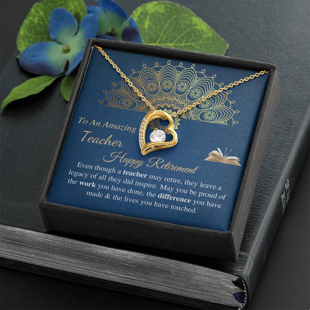 Teacher Retirement Gift, Retirement Gift for Teacher, Teacher Retirement Necklace