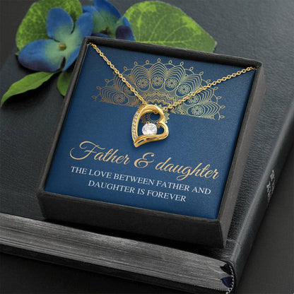 Gift For Daughter from Dad, Daughter Father Necklace, Daughter Gift from Dad, To My Daughter, Daughters Birthday Christmas Gift, Heart #0496