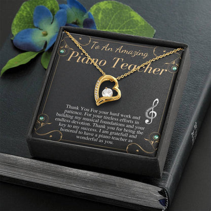 Piano Teacher Gift Thank You Gift for Music Teacher Gift, Piono Teacher Appreciation Gift, Piono teacher Necklace, Christmas Gift #0751