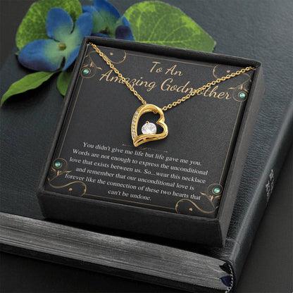 amazing godmother heart gold heart necklace bulk