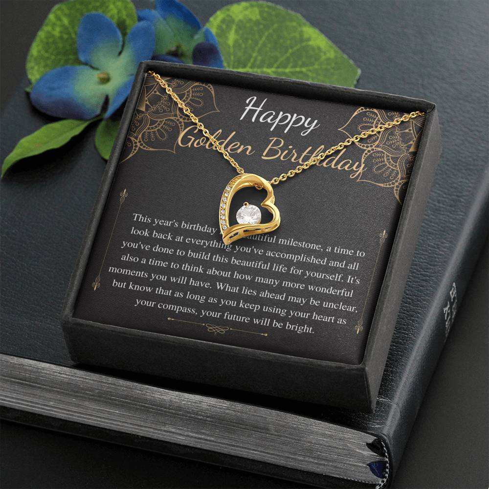 Golden Birthday Gift Necklace, Happy Golden Birthday, Personalized Birthday Gift,Meaningful Birthday Gift for Her,Custom Birthday Gift #0654