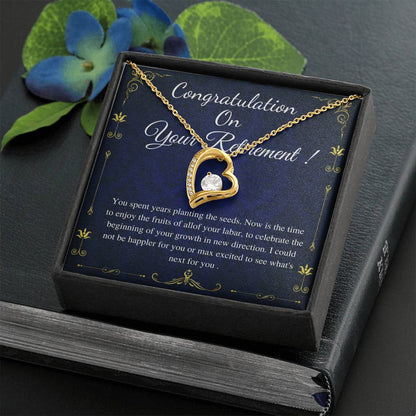 Retirement Gift Necklace: Colleagues, Leave Job, Jewelry from Coworkers, Infinity Cross