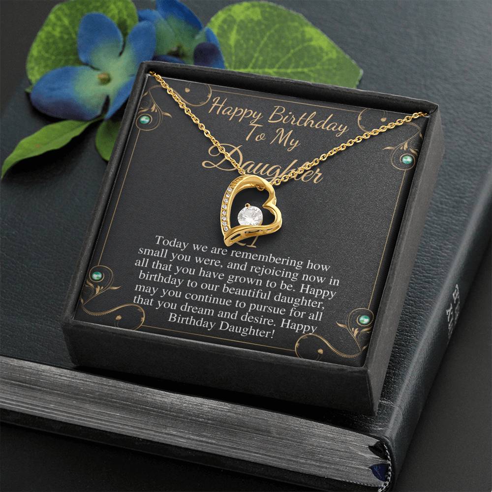 21st Birthday Gift for Daughter - Happy 21st Birthday - Necklace for Daughter Birthday - Gifts for 21st birthday From Mom, From Dad #0715