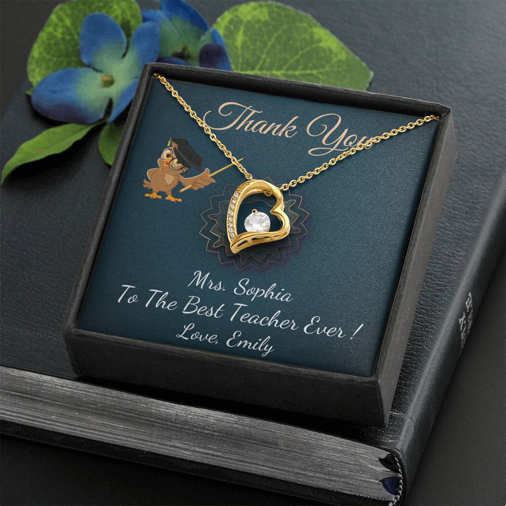 Teacher Gift | Gift for Teacher Necklace | Best Teacher Appreciation Gift| Teacher Thank You Gift From Student | Christmas Gift #0766