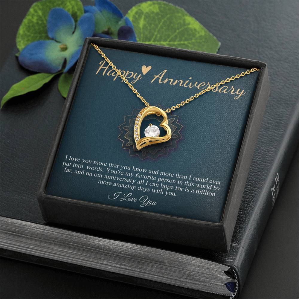 Anniversary Gift, Wife Anniversary Gift, Anniversary Jewelry, Anniversary Necklace, Girlfriend Anniversary, 1st Anniversary Gift,Heart #0624