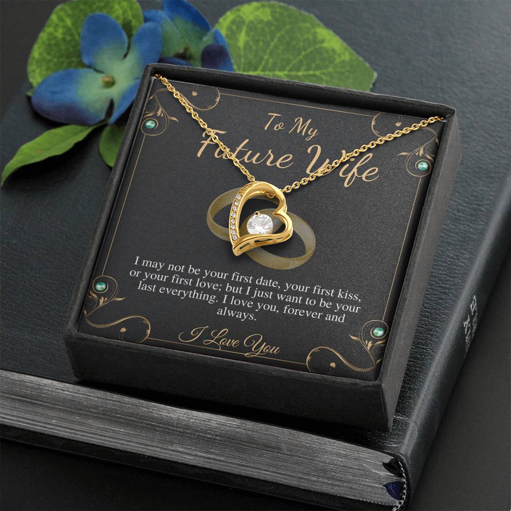 Future Wife Necklace, For Fiance on Engagement, Fiancee Birthday Gift, Fiancee Gift, Christmas Neckalce, To My Future Wife Gift,Heart #0631