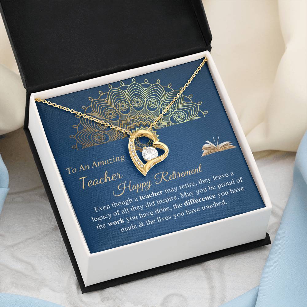Teacher Retirement Gift, Retirement Gift for Teacher, Teacher Retirement Necklace