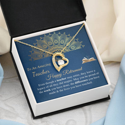 Teacher Retirement Gift, Retirement Gift for Teacher, Teacher Retirement Necklace
