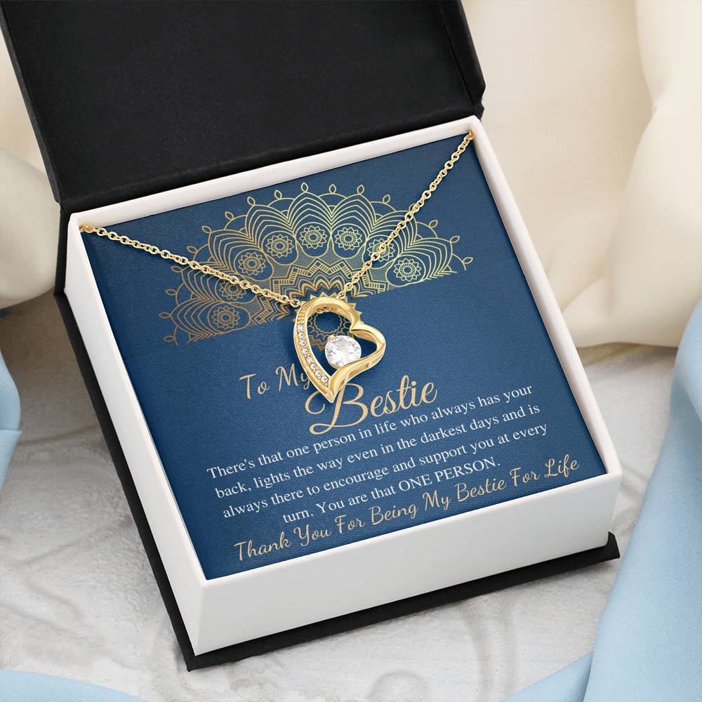 To My Bestie Necklace Gift for Best Friend Birthday Gift for Bestie Friendship Necklace Quote, Friend Christmas gift, Heart Necklace #0607