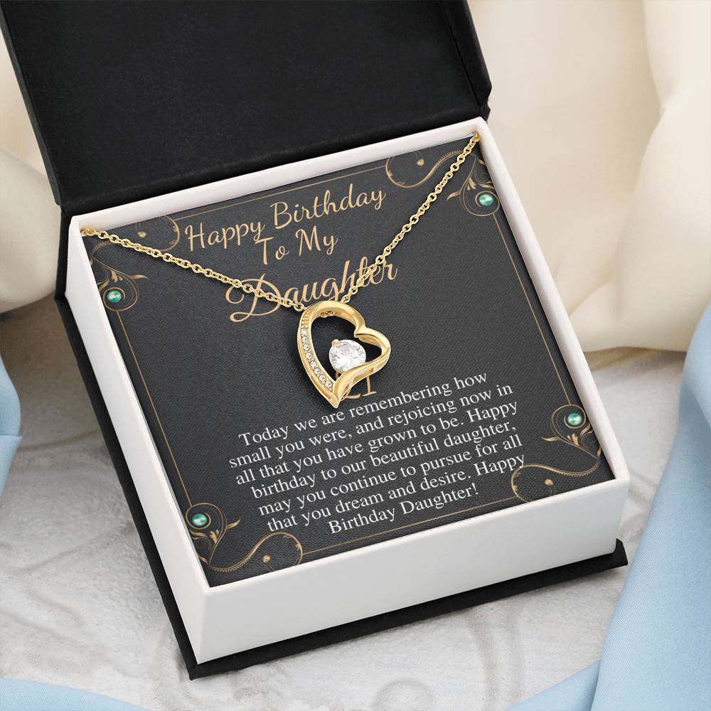 21st Birthday Gift for Daughter - Happy 21st Birthday - Necklace for Daughter Birthday - Gifts for 21st birthday From Mom, From Dad #0715