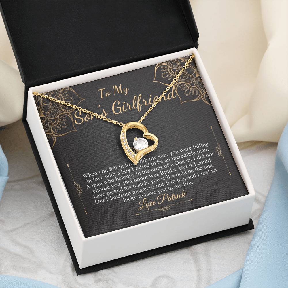 To My Son’s Girlfriend Necklace, Son's Girlfriend Christmas Gift, Sons Girlfriend Gift, Gift For Son's Girlfriend, Birthday Gift #0530