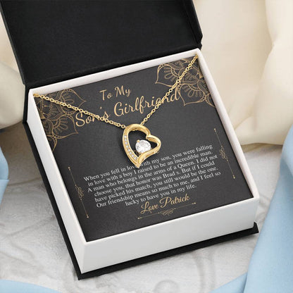 To My Son’s Girlfriend Necklace, Son's Girlfriend Christmas Gift, Sons Girlfriend Gift, Gift For Son's Girlfriend, Birthday Gift #0530