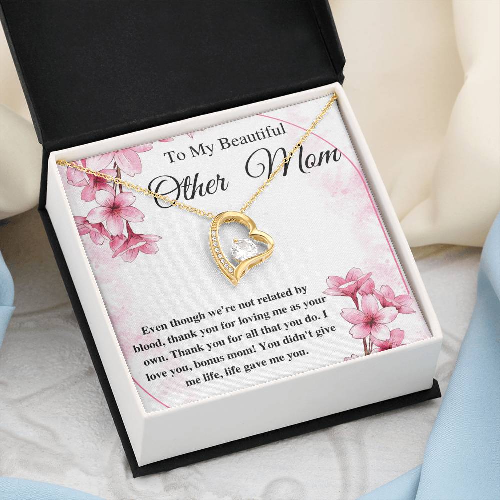 Other Mom Gift for Step Mother Gift from Bride, step mom gift for stepmom necklace,step mom wedding gift,Other Mom Birthday Gift,Heart #0507