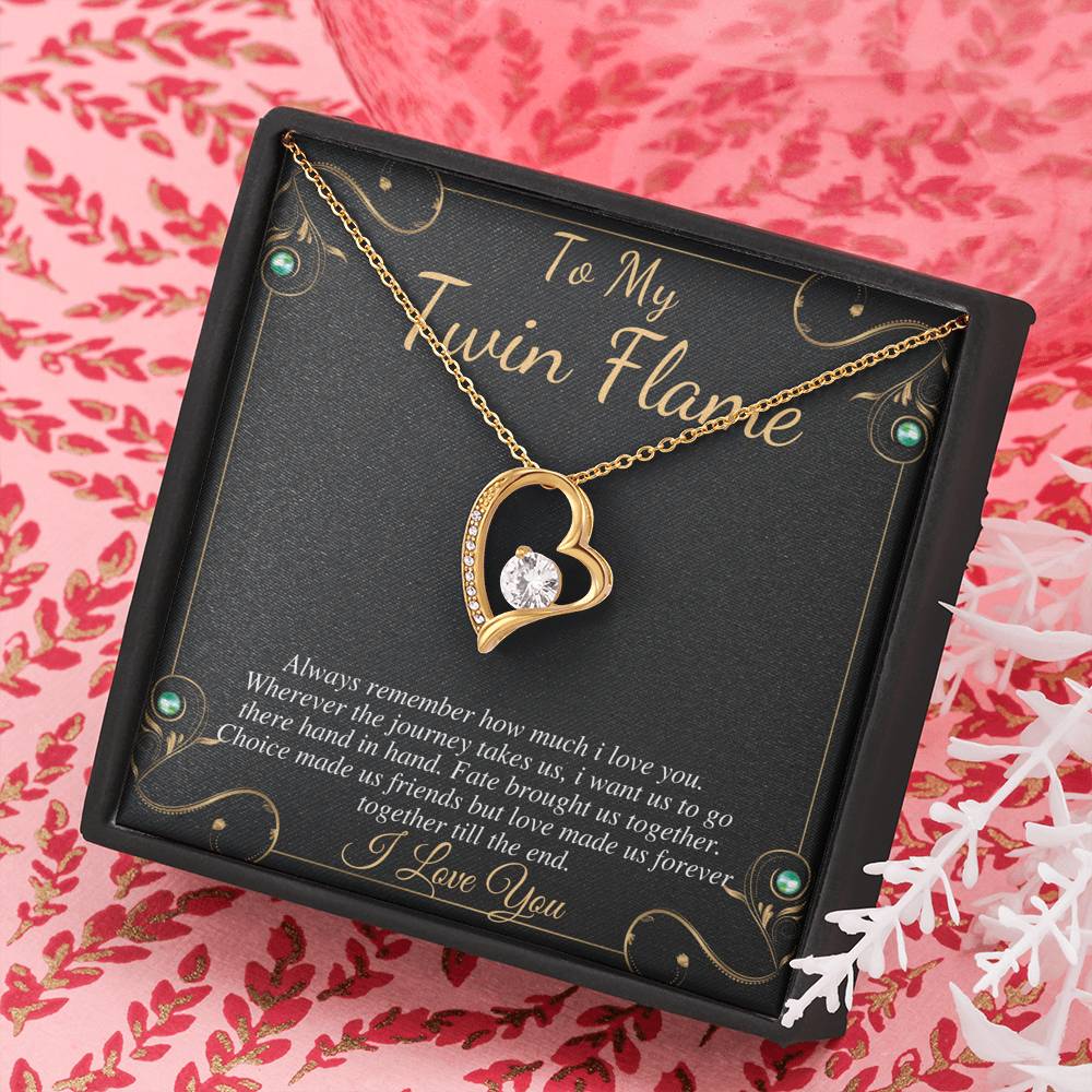 Meaningful Twin Flame Heart Necklace, Gift for Wife, Twin Flame Jewelry, Twin Flame Gift, To My Twin Flame, Twin Flame Spiritual Gift #0612