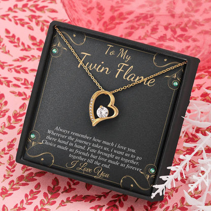 Meaningful Twin Flame Heart Necklace, Gift for Wife, Twin Flame Jewelry, Twin Flame Gift, To My Twin Flame, Twin Flame Spiritual Gift #0612