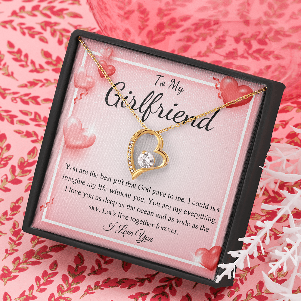 To My Girlfriend Necklace, Romantic Gift for Valentines Day Gift For Girlfriend, Anniversary Gift for Girlfriend, Girlfriend Birthday
