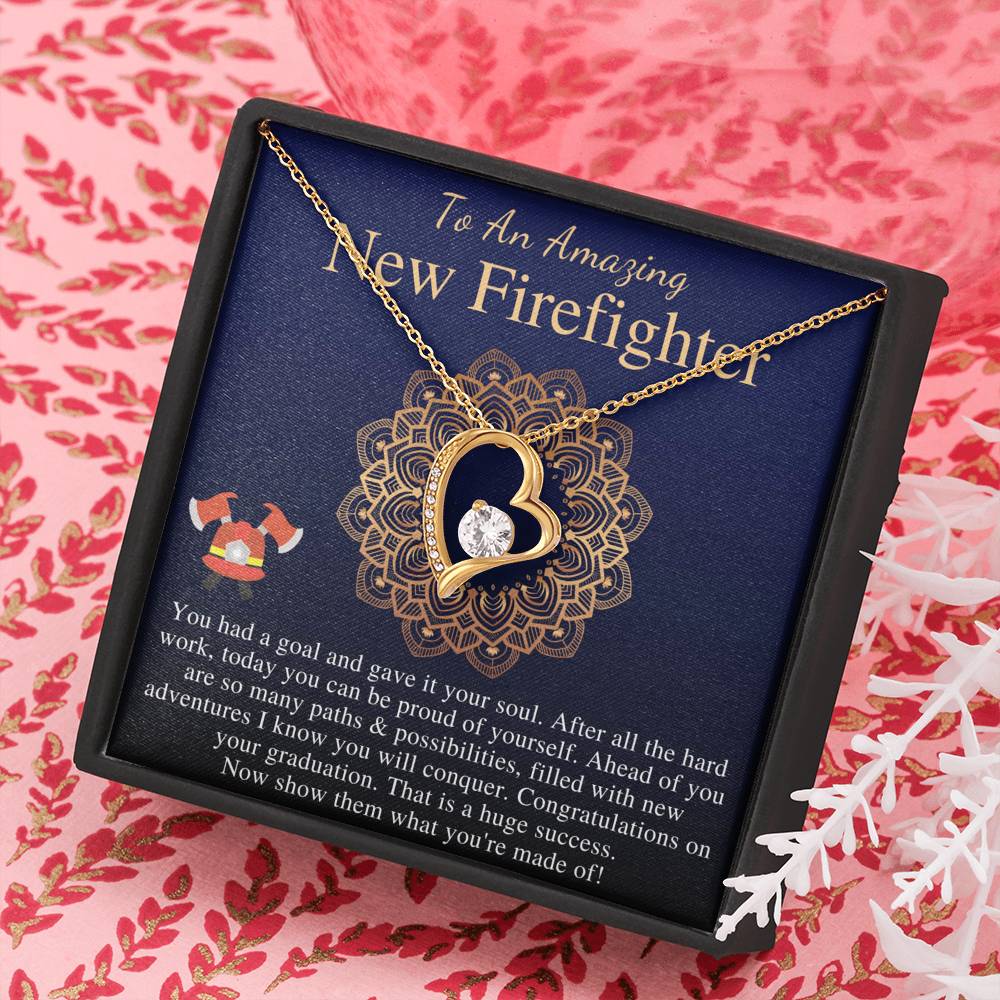 Firefighter Graduation Gift For Her, Grad Gift For Firefighter Women, Graduation Gift For Firefighter Necklace, New Firefighter Gift #0843