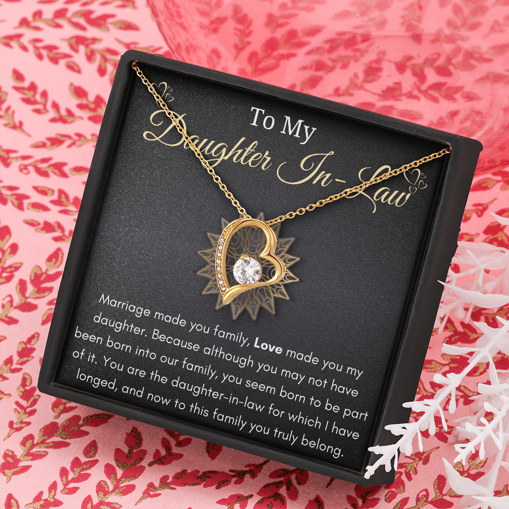 Daughter-In-Law Gift Necklace, Wedding Gift, Jewelry From Mother-In Law, Gift for Bride Necklace, Personalized gift for Daughter-In-Law