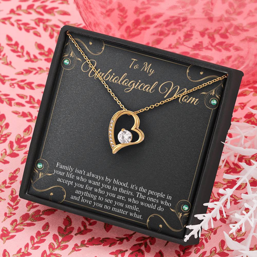 To My Unbiological Mom Gift, Mother's Day Gift Necklace, Mother Daughter Gift, Gift for Bonus Mom, Stepmom, Unbiological Mom Birthday #0524