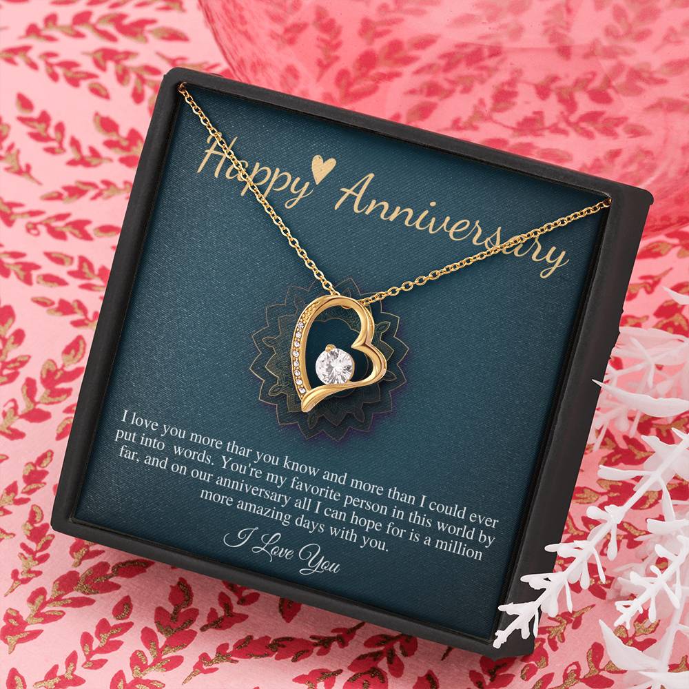 Anniversary Gift, Wife Anniversary Gift, Anniversary Jewelry, Anniversary Necklace, Girlfriend Anniversary, 1st Anniversary Gift,Heart #0624