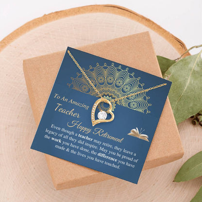 Teacher Retirement Gift, Retirement Gift for Teacher, Teacher Retirement Necklace