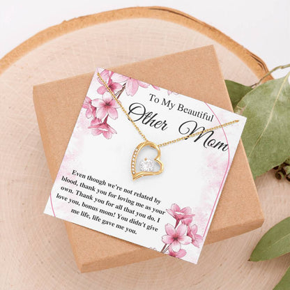 Other Mom Gift for Step Mother Gift from Bride, step mom gift for stepmom necklace,step mom wedding gift,Other Mom Birthday Gift,Heart #0507