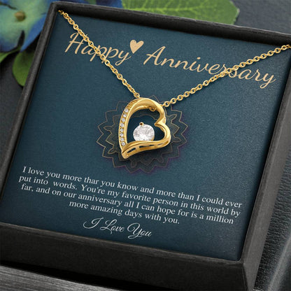Anniversary Gift, Wife Anniversary Gift, Anniversary Jewelry, Anniversary Necklace, Girlfriend Anniversary, 1st Anniversary Gift,Heart #0624