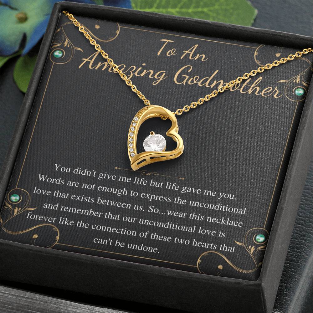 amazing godmother heart gold heart necklace bulk