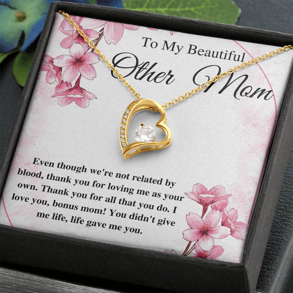 Other Mom Gift for Step Mother Gift from Bride, step mom gift for stepmom necklace,step mom wedding gift,Other Mom Birthday Gift,Heart #0507