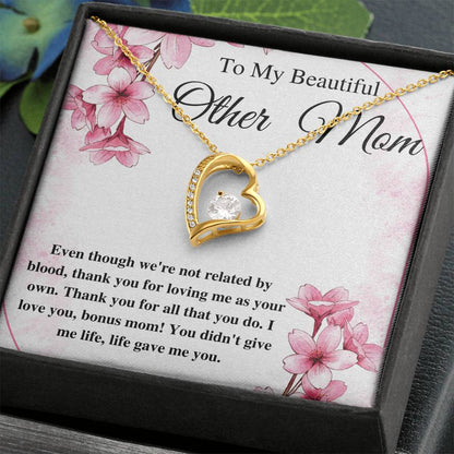 Other Mom Gift for Step Mother Gift from Bride, step mom gift for stepmom necklace,step mom wedding gift,Other Mom Birthday Gift,Heart #0507