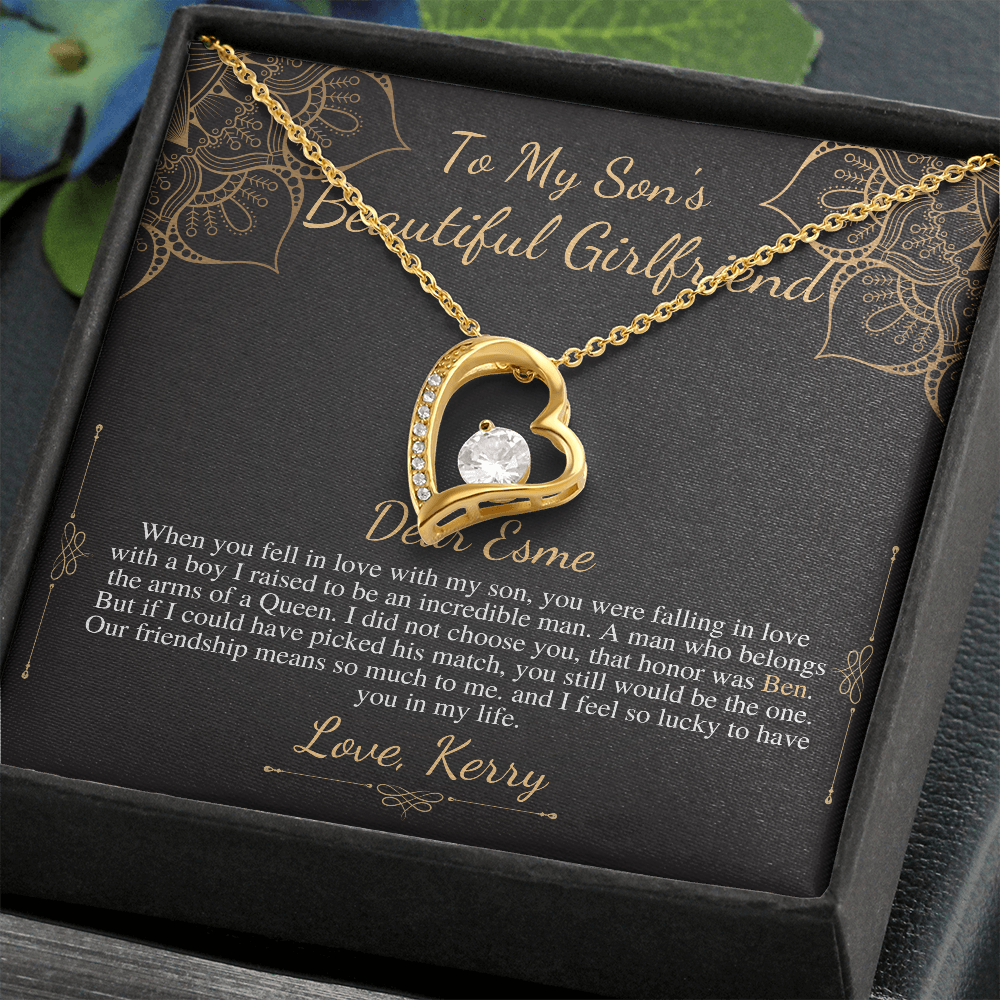 To My Son’s Girlfriend Necklace, Son's Girlfriend Christmas Gift, Sons Girlfriend Gift, Gift For Son's Girlfriend, Birthday Gift #0530 Kerry