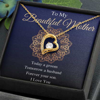 Gift to Mom From Son wedding day, Birthday gift for mother, Wedding day gift from son, Valentines day Gift from son,Necklace to Mom