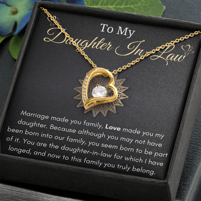 Daughter-In-Law Gift Necklace, Wedding Gift, Jewelry From Mother-In Law, Gift for Bride Necklace, Personalized gift for Daughter-In-Law