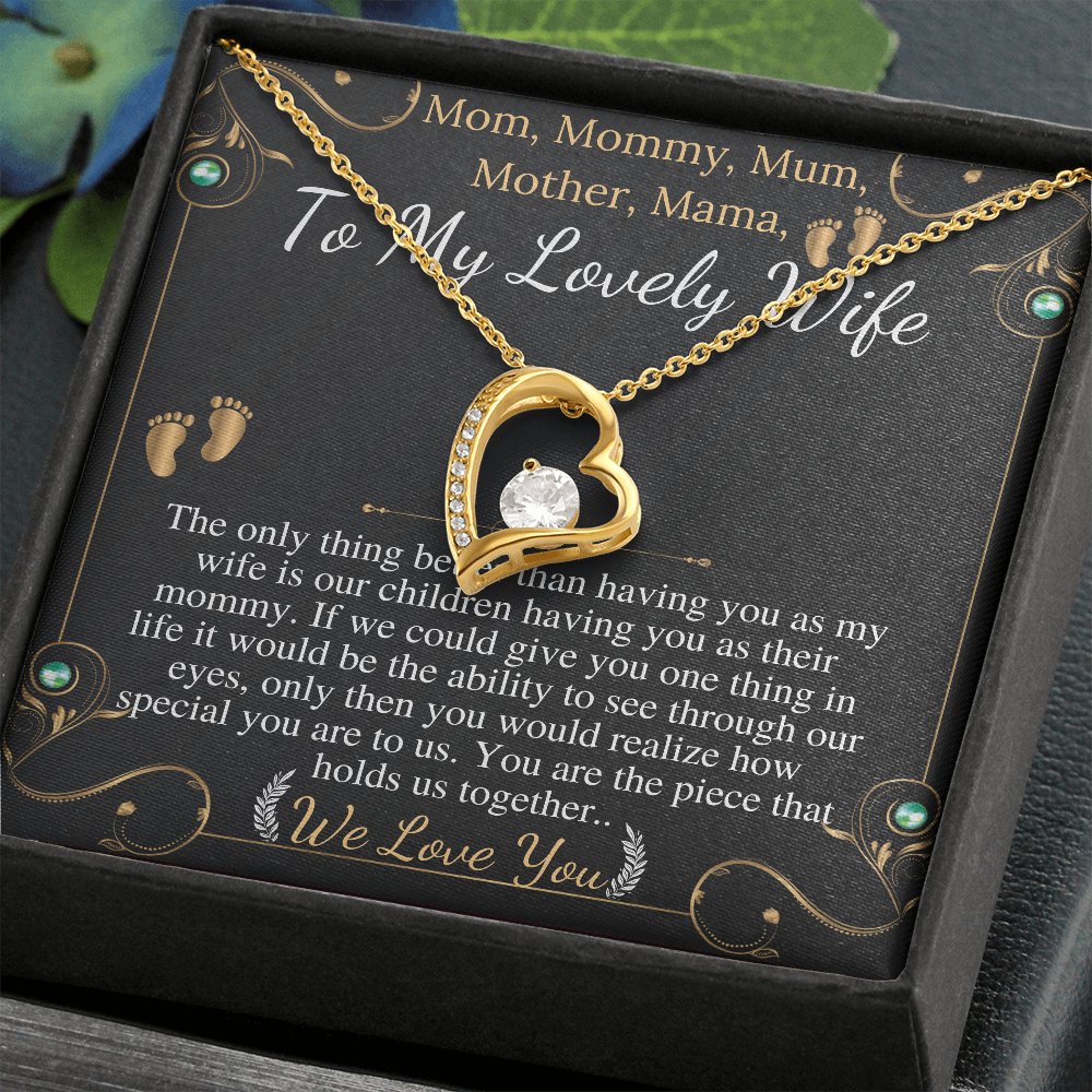 Necklace for wife , Gift for mothers day, Sentimental Message Jewelry, Message Card Necklace, meaningful card, personalized gift for her