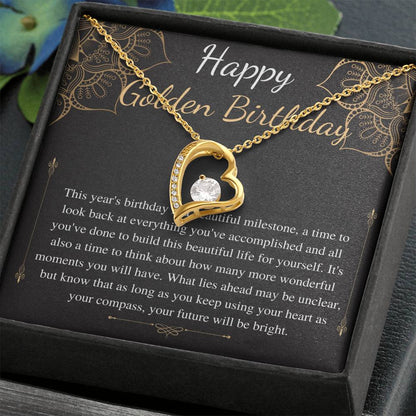 Golden Birthday Gift Necklace, Happy Golden Birthday, Personalized Birthday Gift,Meaningful Birthday Gift for Her,Custom Birthday Gift #0654