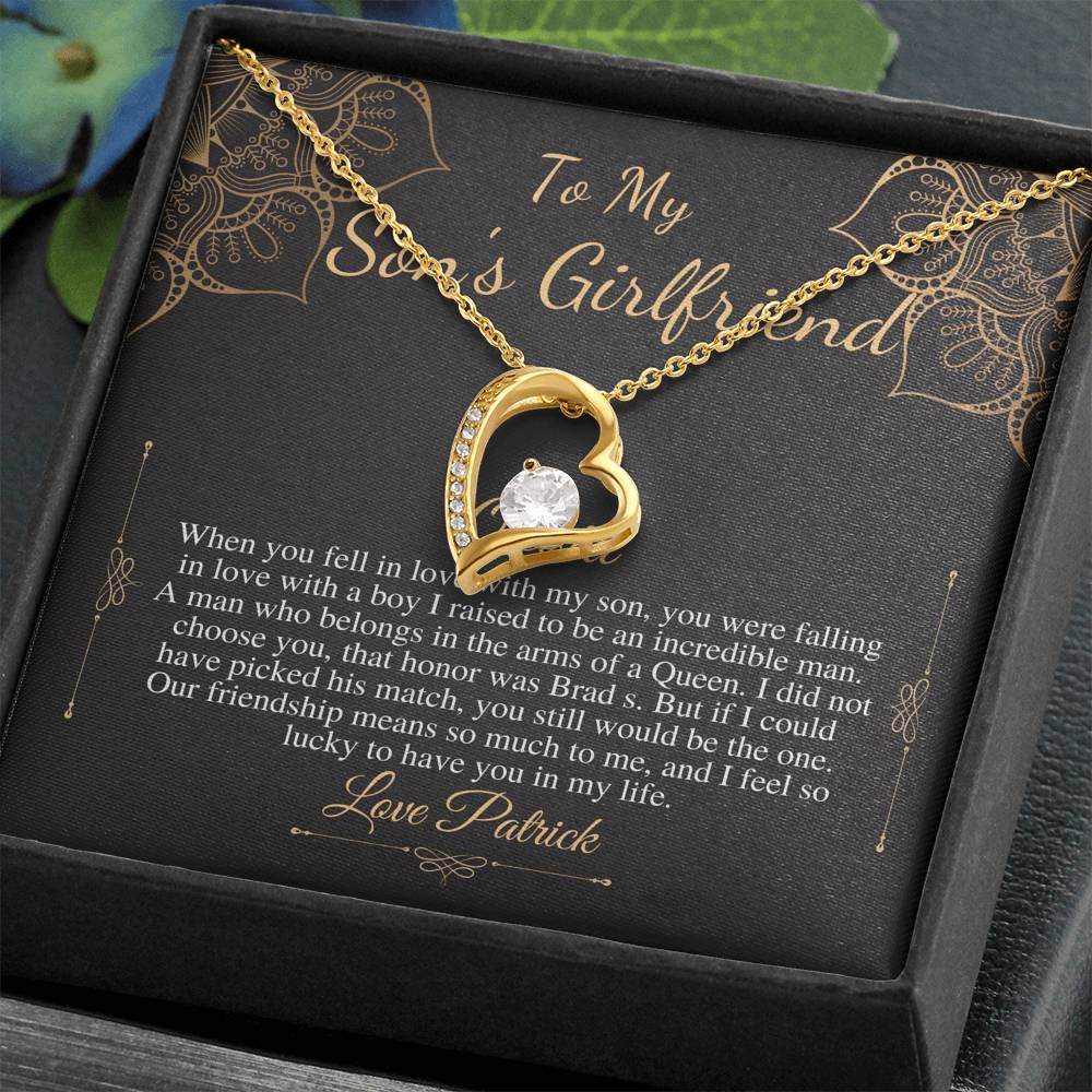 To My Son’s Girlfriend Necklace, Son's Girlfriend Christmas Gift, Sons Girlfriend Gift, Gift For Son's Girlfriend, Birthday Gift #0530