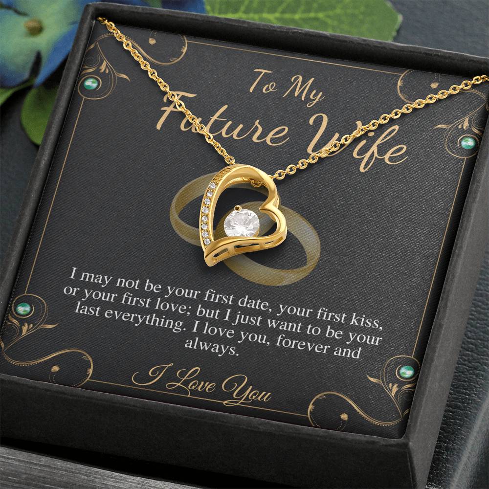 Future Wife Necklace, For Fiance on Engagement, Fiancee Birthday Gift, Fiancee Gift, Christmas Neckalce, To My Future Wife Gift,Heart #0631