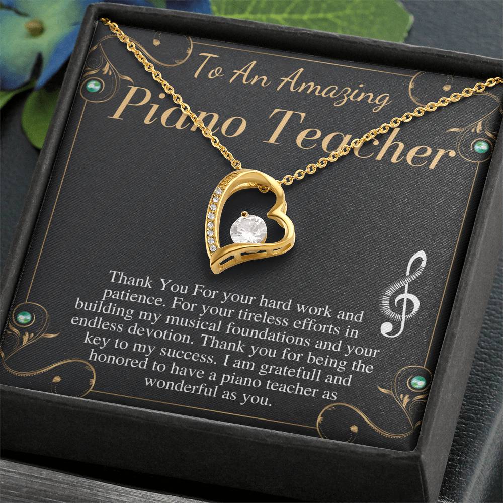 Piano Teacher Gift Thank You Gift for Music Teacher Gift, Piono Teacher Appreciation Gift, Piono teacher Necklace, Christmas Gift #0751