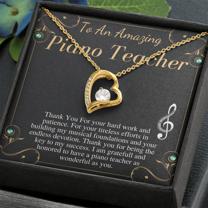 Piano Teacher Gift Thank You Gift for Music Teacher Gift, Piono Teacher Appreciation Gift, Piono teacher Necklace, Christmas Gift #0751